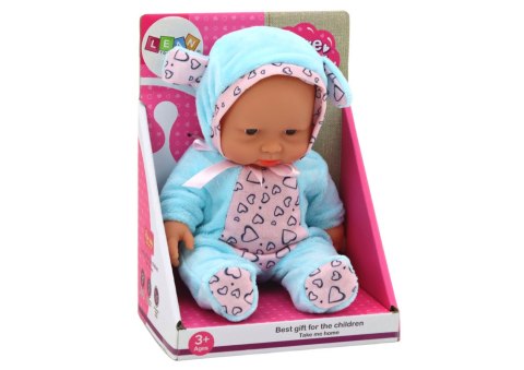 Mała Lalka Bobas Ubranko Czapeczka Kokardka Uszy Niebieski LEAN Toys Mała Lalka Bobas Ubranko Czapeczka Kokardka Uszy Niebieski LEAN Toys