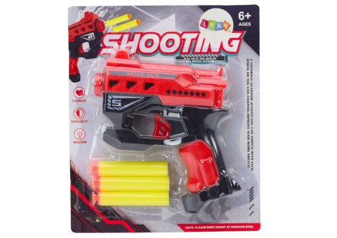 Mini Pistolet Na Strzałki Piankowe Z Przyssawkami Czerwony LEAN TOYS Mini Pistolet Na Strzałki Piankowe Z Przyssawkami Czerwony LEAN TOYS