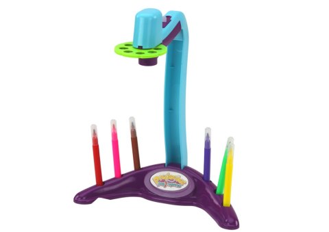 Projektor Do Rysowania 3 Wymienne Dyski Pisaki Fioletowy LEAN Toys Projektor Do Rysowania 3 Wymienne Dyski Pisaki Fioletowy LEAN Toys