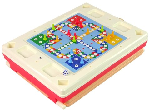 Tablica 3w1 Wielofunkcyjna Dwustronna Stolik Do Gier Chińczyk LEAN Toys Tablica 3w1 Wielofunkcyjna Dwustronna Stolik Do Gier Chińczyk LEAN Toys