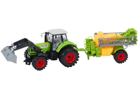 Traktor Rolniczy Koparka Z Opryskiwaczem Napęd Zielony LEAN Toys Traktor Rolniczy Koparka Z Opryskiwaczem Napęd Zielony LEAN Toys