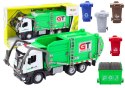 Wielofunkcyjna Zielona Metalowa Śmieciarka z Napędem Frykcyjnym Kosze LEAN Toys
