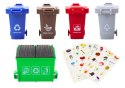 Wielofunkcyjna Zielona Metalowa Śmieciarka z Napędem Frykcyjnym Kosze LEAN Toys