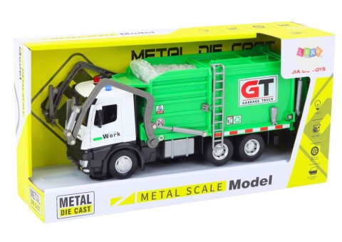 Wielofunkcyjna Zielona Metalowa Śmieciarka z Napędem Frykcyjnym Kosze LEAN Toys Wielofunkcyjna Zielona Metalowa Śmieciarka z Napędem Frykcyjnym Kosze LEAN Toys