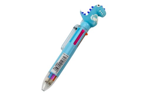 Wielokolorowy Długopis Dinozaur Automatyczny 6 Kolorów Mix LEAN TOYS Wielokolorowy Długopis Dinozaur Automatyczny 6 Kolorów Mix LEAN TOYS