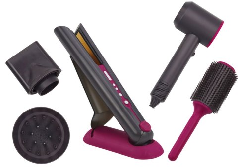 Zestaw Fryzjerski Suszarka Prostownica Szczotka Końcówki Wymienne LEAN Toys Zestaw Fryzjerski Suszarka Prostownica Szczotka Końcówki Wymienne LEAN Toys