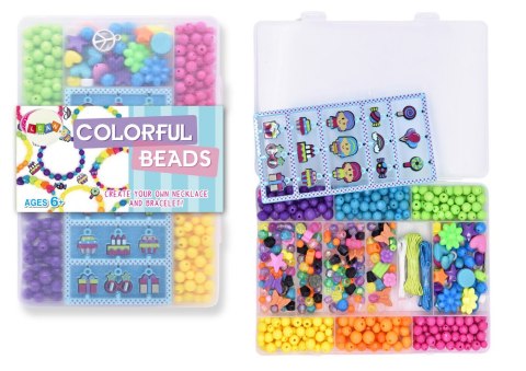 Zestaw Koralików DIY Zawieszki Bransoletki Naszyjniki LEAN Toys Zestaw Koralików DIY Zawieszki Bransoletki Naszyjniki LEAN Toys