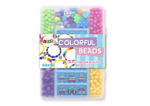 Zestaw Koralików DIY Zawieszki Bransoletki Naszyjniki LEAN Toys Zestaw Koralików DIY Zawieszki Bransoletki Naszyjniki LEAN Toys