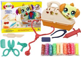 Zestaw Kreatywny Ciastolina Piesek w Transporterze Weterynarz LEAN Toys