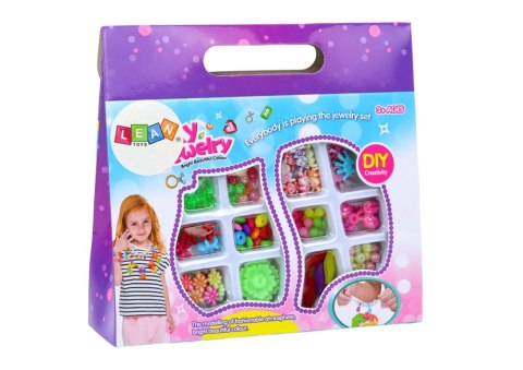 Zestaw Kreatywny Koraliki Do Tworzenia Biżuterii Kolorowe LEAN TOYS Zestaw Kreatywny Koraliki Do Tworzenia Biżuterii Kolorowe LEAN TOYS