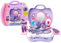 Zestaw Piękności Fryzjerski W Walizce Fioletowy Suszarka Lusterko LEAN Toys
