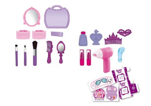 Zestaw Piękności Fryzjerski W Walizce Fioletowy Suszarka Lusterko LEAN Toys Zestaw Piękności Fryzjerski W Walizce Fioletowy Suszarka Lusterko LEAN Toys
