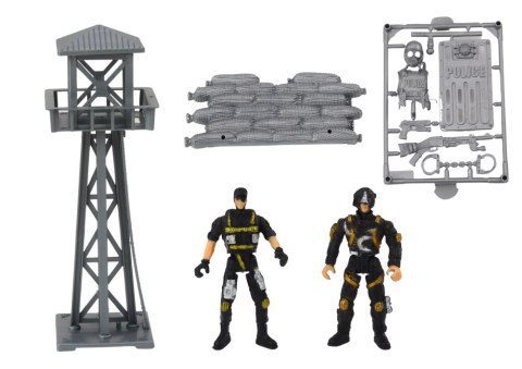 Zestaw Policyjny Wóz Quad Figurki Helikopter Światła Dźwięki LEAN Toys Zestaw Policyjny Wóz Quad Figurki Helikopter Światła Dźwięki LEAN Toys