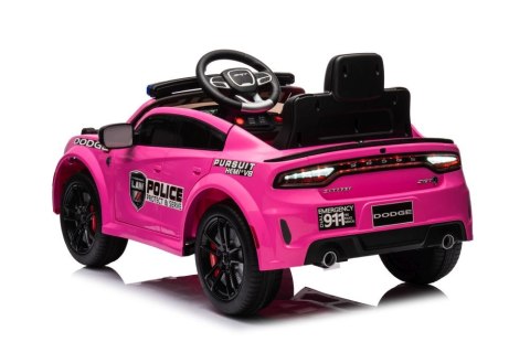 Auto Na Akumulator Dodge Charger Policyjny Różowy LEAN CARS Auto Na Akumulator Dodge Charger Policyjny Różowy LEAN CARS