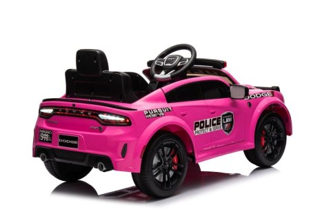 Auto Na Akumulator Dodge Charger Policyjny Różowy LEAN CARS Auto Na Akumulator Dodge Charger Policyjny Różowy LEAN CARS