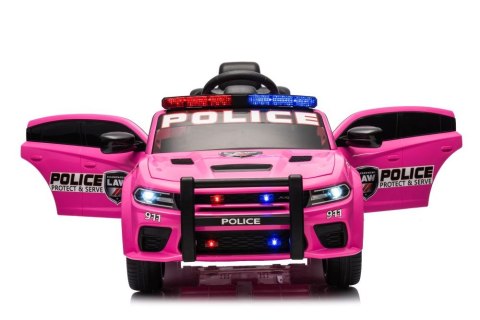 Auto Na Akumulator Dodge Charger Policyjny Różowy LEAN CARS Auto Na Akumulator Dodge Charger Policyjny Różowy LEAN CARS