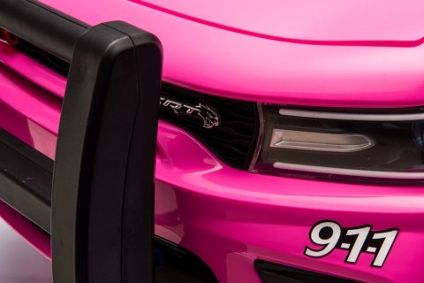 Auto Na Akumulator Dodge Charger Policyjny Różowy LEAN CARS Auto Na Akumulator Dodge Charger Policyjny Różowy LEAN CARS