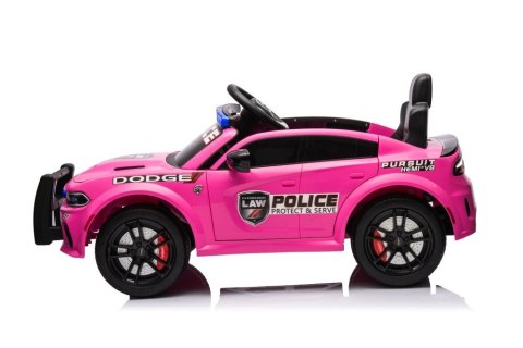 Auto Na Akumulator Dodge Charger Policyjny Różowy LEAN CARS Auto Na Akumulator Dodge Charger Policyjny Różowy LEAN CARS
