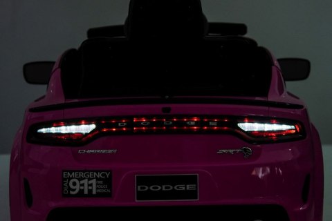 Auto Na Akumulator Dodge Charger Policyjny Różowy LEAN CARS Auto Na Akumulator Dodge Charger Policyjny Różowy LEAN CARS