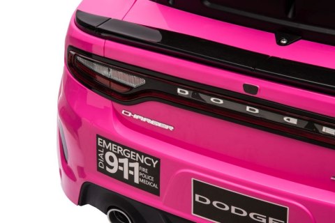 Auto Na Akumulator Dodge Charger Policyjny Różowy LEAN CARS Auto Na Akumulator Dodge Charger Policyjny Różowy LEAN CARS