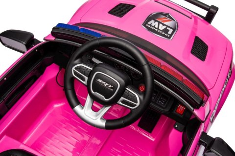Auto Na Akumulator Dodge Charger Policyjny Różowy LEAN CARS Auto Na Akumulator Dodge Charger Policyjny Różowy LEAN CARS