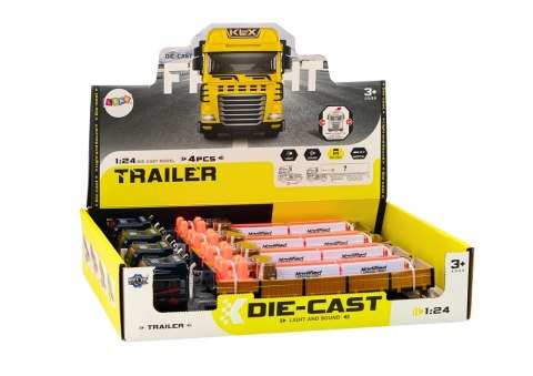 Ciężarówka Z Przyczepą Niebieska 1:24 TIR Auto Ciężarowe Akcesoria Dźwięki LEAN Toys Ciężarówka Z Przyczepą Niebieska 1:24 TIR Auto Ciężarowe Akcesoria Dźwięki LEAN Toys