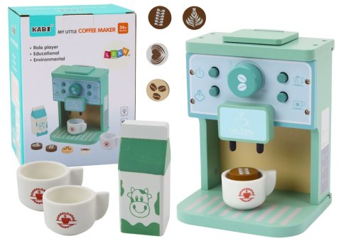 Drewniany Ekspres do Kawy Zestaw AGD Filiżanki Mleko LEAN Toys Drewniany Ekspres do Kawy Zestaw AGD Filiżanki Mleko LEAN Toys