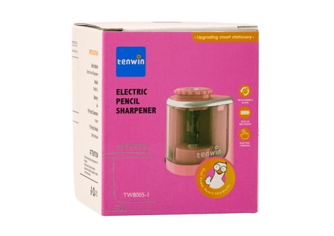 Elektryczna Strugaczka Różowa Temperówka Do Kredek I Ołówków 6-8 mm LEAN Elektryczna Strugaczka Różowa Temperówka Do Kredek I Ołówków 6-8 mm LEAN