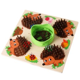 Gra Jeżyk Planszowa Logiczna Nauka Liczenia Drewniana LEAN Toys