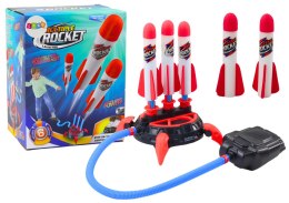 Gra Potrójna Wyrzutnia Katapulta Rakiet Piankowych Pompka LEAN Toys