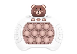Gra Sensoryczna Miś Pop It Na Baterie Światła Dźwięki Biała LEAN Toys