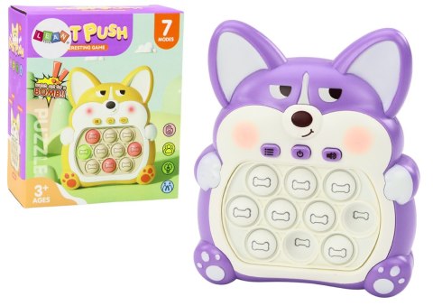 Gra Zręcznościowa Konsola Pop-It Lisek 7 Trybów Gry Fioletowy Sensoryczna LEAN Toys Gra Zręcznościowa Konsola Pop-It Lisek 7 Trybów Gry Fioletowy Sensoryczna LEAN Toys