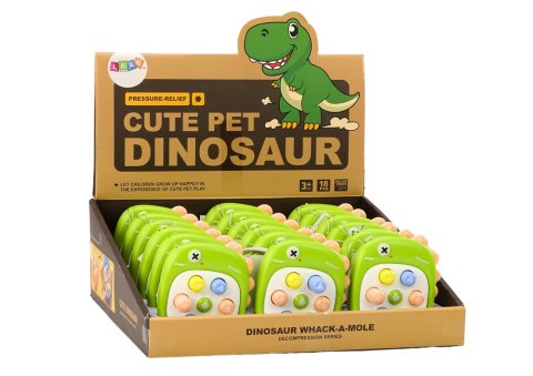 Gra Zręcznościowa Whack A Mole Literki Dinozaur Zielona LEAN TOYS Gra Zręcznościowa Whack A Mole Literki Dinozaur Zielona LEAN TOYS