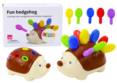 Jeżyk Sensoryczny Dla Niemowląt Patyczki Numerki Kolorowe LEAN TOYS Jeżyk Sensoryczny Dla Niemowląt Patyczki Numerki Kolorowe LEAN TOYS