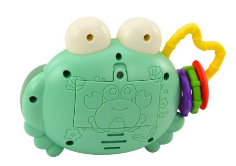 Krab Aparat Grzechotka Projektor Na Baterie Dźwięki Zielony LEAN TOYS Krab Aparat Grzechotka Projektor Na Baterie Dźwięki Zielony LEAN TOYS