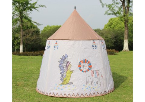 Namiot Indiański Tipi Dla Dzieci Beżowy 125 Cm LEAN Toys Namiot Indiański Tipi Dla Dzieci Beżowy 125 Cm LEAN Toys