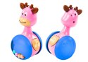 Wańka Wstańka Jelonek Koraliki Piszczałka Różowy LEAN TOYS