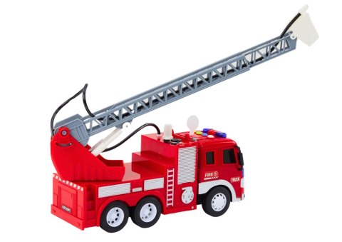 Wóz Strażacki Z Wysięgnikiem 1:16 Światła Dźwięki Woda Napęd Czerwony LEAN Toys Wóz Strażacki Z Wysięgnikiem 1:16 Światła Dźwięki Woda Napęd Czerwony LEAN Toys