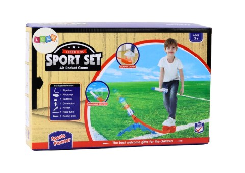 Wyrzutnia Rakiet Piankowych Pompka 3 Sztuki Żółty LEAN Toys Wyrzutnia Rakiet Piankowych Pompka 3 Sztuki Żółty LEAN Toys
