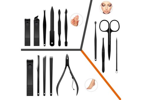 Zestaw 16 Przyborów Przybornik Do Manicure Pedicure Paznokci CążkiI Obcinacz LEAN Zestaw 16 Przyborów Przybornik Do Manicure Pedicure Paznokci CążkiI Obcinacz LEAN