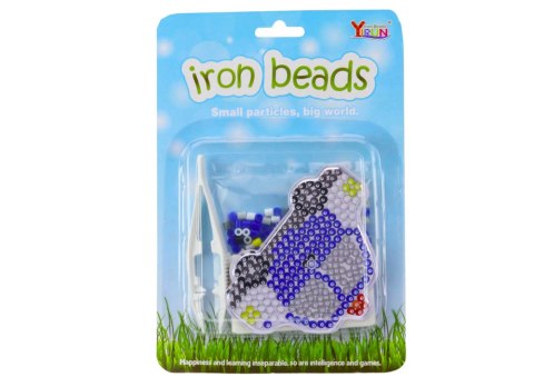 Zestaw Koralików Do Prasowania Auto Policyjne Koraliki Szczypce Szablon LEAN TOYS Zestaw Koralików Do Prasowania Auto Policyjne Koraliki Szczypce Szablon LEAN TOYS