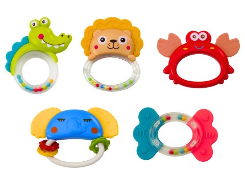 Zestaw Zabawek Grzechotek Gryzaków Zwierzątka 8 Sztuk LEAN Toys Zestaw Zabawek Grzechotek Gryzaków Zwierzątka 8 Sztuk LEAN Toys