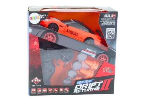Autko Sportowe Zdalnie Sterowane R/C 1:24 Pomarańczowe Wymienne Koła LEAN Toys Autko Sportowe Zdalnie Sterowane R/C 1:24 Pomarańczowe Wymienne Koła LEAN Toys