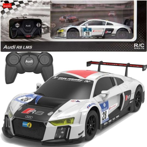 Auto R/C 1:24 Zdalnie Sterowane Sportowe AUDI R8 LMS Białe Rastar Auto R/C 1:24 Zdalnie Sterowane Sportowe AUDI R8 LMS Białe Rastar