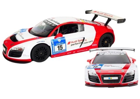 Auto R/C 1:24 Zdalnie Sterowane Sportowe AUDI R8 LMS Białe Rastar Auto R/C 1:24 Zdalnie Sterowane Sportowe AUDI R8 LMS Białe Rastar