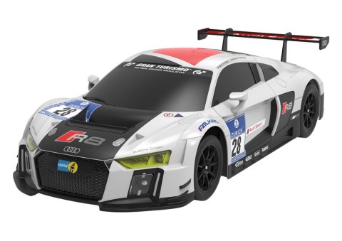 Auto R/C 1:24 Zdalnie Sterowane Sportowe AUDI R8 LMS Biało-Czarne Rastar Auto R/C 1:24 Zdalnie Sterowane Sportowe AUDI R8 LMS Biało-Czarne Rastar