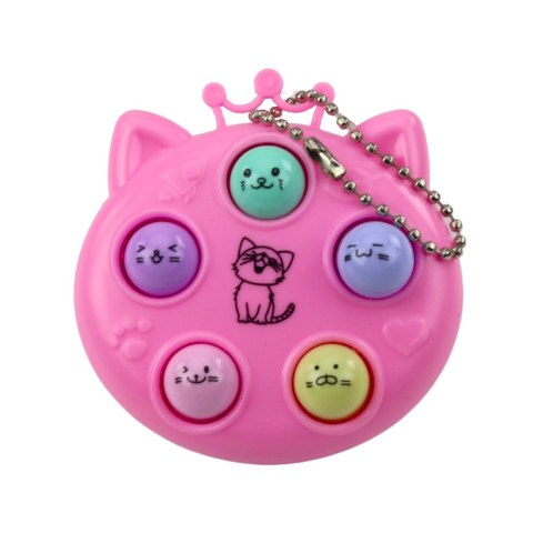 Brelok Mini Gra Zręcznościowa Wac A Mole Kotki Fioletowy Różowy Żółty LEAN TOYS Brelok Mini Gra Zręcznościowa Wac A Mole Kotki Fioletowy Różowy Żółty LEAN TOYS