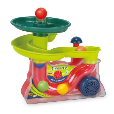 Fontanna Zjeżdżalnia Dla Kulek Piłek Dźwięki Kolorowa LEAN Toys Fontanna Zjeżdżalnia Dla Kulek Piłek Dźwięki Kolorowa LEAN Toys