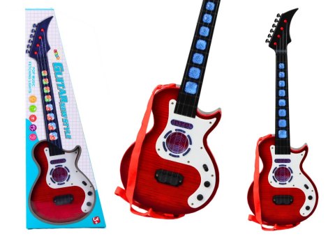 Gitara Elektryczna Dla Dzieci Światła Melodie Czerwona LEAN Toys Gitara Elektryczna Dla Dzieci Światła Melodie Czerwona LEAN Toys