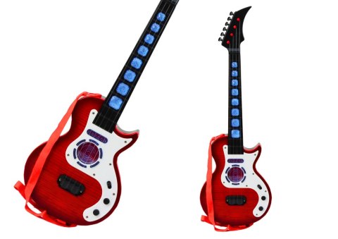 Gitara Elektryczna Dla Dzieci Światła Melodie Czerwona LEAN Toys Gitara Elektryczna Dla Dzieci Światła Melodie Czerwona LEAN Toys